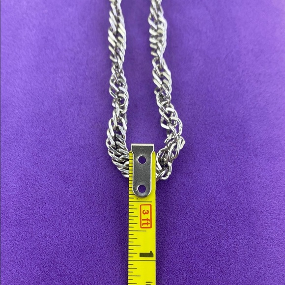 💛 Classic Sarah Coventry Silver Rope Chain Necklace - Picture 2 of 4